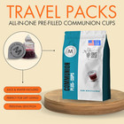 Travel Pack -  Pre-filled Communion Plus  Cup - Bag Of 25 With Wafer And 100  Co