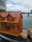 Victorian Style Wood Dollhouse 2-story Estate Find Unique 