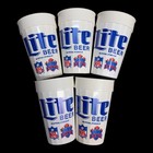 Lot Of 5 Vintage 1980s 1990s Houston Oilers Miller Lite Beer Nfl Cups
