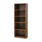 5-shelf Bookcase With Adjustable Shelves  Canyon Walnut