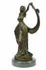 Hand Made Bronze Sculpture Statue Art Deco  c  Mirval Decorative Figurine Figure