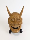 Noh Hannya Mask Wood Carving Decoration  Traditional Japanese Handcrafted Mask 