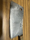 Old File Handmade Butcher Meat Cleaver Antique 8 Inch Blade 13 5    Overall