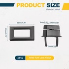 4 Pcs Twist Turn Lock Clasp  1 26 X 0 79 Inches  Black  For Diy Bag