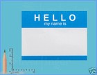 100-150-200 Labels Hello My Name Is Name Tag Id Badge Stickers Peel   Stick Blue
