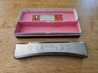 Vintage Unsere Lieblinge M  Hohner Harmonica Curved Key C Model 7330 40 Germany