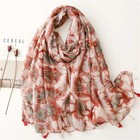 Fashion Printed Viscose Hijab Scarf Shawl Muslim Maxi Thin Headscarf Wrap Soft