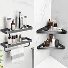 Glass Corner Shelf 2 Pack Corner Shower Caddy Black Glass Black Triangle