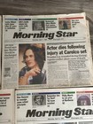 Brandon Lee Newspaper Death Announcement Vintage Original
