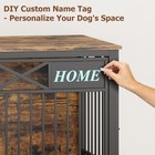       46 5  Furniture Style Dog Crate W name Tag Heavy Duty Wood Dog Kennel Pet Cage