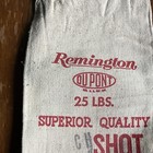 Remington Dupont 25 Lb Shot Advertising Cotton Cloth Feed Sack Bag  Beige red