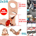 5pcs Pure Copper Lug Ring Terminals Battery Wire Welding Cable 2 Awg 3 8  Stud