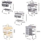 Baby Changing Table Folding Diaper Changing Station With Lockable Wheels