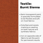 Textile Color Burnt Sienna - Permanent Fabric Paint For Clothes  Furniture Uphol