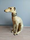    vintage Life-size Greyhound Majolica Dog Statue Art Deco Figurine Vintage  1930