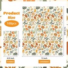 100pcs Boho Floral Napkins Vintage Diamond Art Cocktail Napkins Retro Boho Fl   