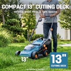 Cordless 13  Electric Lawn Mower Compatible With Makita 18v Battery  tool Only 