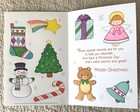 Unused Christmas Girl Stencil Toy Play Activity Vtg  Greeting Card 1970s 1980s