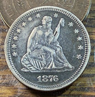 Cool  mad  Love Token On Xf 1876 Seated Quarter Chrc