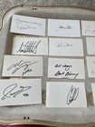Autograph 3x5 Index Cards Signed 14 Arngrim Bisset Atwood Andretti Basilio Badha
