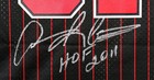 Bulls Dennis Rodman  hof 2011  Signed Black M n Hwc Swingman Jersey Bas Witness