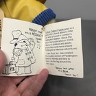 Vtg Eden Paddington Bear W  Yellow Rain  Coat   Hat Red Umbrella Plush 11 5   