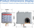 Pressure Switch For Well Pump 40-60 Psi  Water Pressure Switch Adjustable