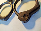 Stunning Ex  Condition Antique Bean-cobb Handcuffs Pat  May 2 1899 No Key