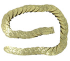 Vintage Womens Stretch Belt Elastic Metal Accordion Gold Leaf 32 -54 