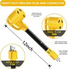 Rv 30 Amp To 110v Adapter Plug  30a Male To 15a Female Camper Power Cord Nema To