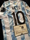 Lionel Messi Signed 2 Star Argentina Home Shirt jersey   Coa  read Description 