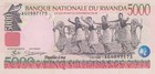 Rwanda 5000 Francs  1 12 1998  - Traditional Dancer national Bank p-28 Unc
