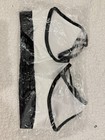 Victoria s Secret Sports Bra White black Trim L Wireless Cross Strappy - Nip     