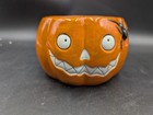 Yankee Candle Halloween Boney Bunch Pumpkin W spider Candle Holder Candy Dish