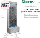 48  Mirror Waterfall   Indoor Water Fountain With 7-color Led Lights   Stainless