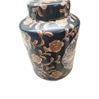Vintage Handpainted Oriental Ginger Jar Ceramic 