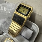 Casio Dbc611g-1d Gold Databank Watch Stainless Steel Calculator 5 Alarms New