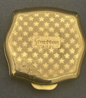 Vtg Stratton England 1 5    Butterfly Enamel Gold Tone Pill Box Orig Label   Tongs