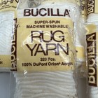 Lot Of 24 Bucilla Super Spun Latch   Hook  Rug Yarn Acrylic 320 Pcs White  501