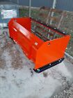 6  Skid Steer Snow Pusher Box 30  Backdrag Rubber Hd Bobcat Case Kubota Orange