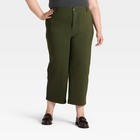 A New Day Women s High-rise Cropped Pants Straight Leg Stretch Nylon