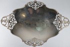 800 Silver Antique   Vintage Decorative Oval Dish 12  X 8-3 4  Below Scrap Price