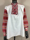 Antique Ukrainian Embroidered Linen Shirt Woven Sleeves Vyshyvanka Folk
