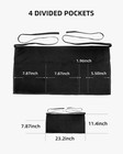 2 Pack Server Apron With 4 Pockets  Waitress Waiter Waist Waterdrop Resistant Sh
