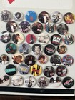 Vintage 1980s Rock N Roll Hip Hop Music Button Pin Display W  Stand Beastie Jimi