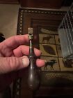 Vintage Gomph Leather Craft Tool Brass With Rosewood Handle