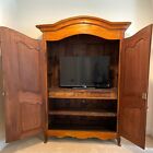 Antique French Provincial Louis Xv-xvi Transitional Inlaid Cherry Armoire C 1800