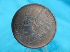 1939-1940 New York Worlds Fair Trylon Perisphere 3  Lucky Penny Paperweight