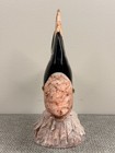 Marble Onyx Angelfish Sculpture Figurine Black Pink Stone Fish On Base 9 25   