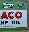 Texaco Airplane Oil Porcelain Enamel Sign  24 X 14 Inches 1 Sided